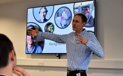 Kevin Brown, IBM, presenting at the event