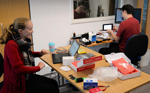 Nicola and Don at the C-IoT Hackathon